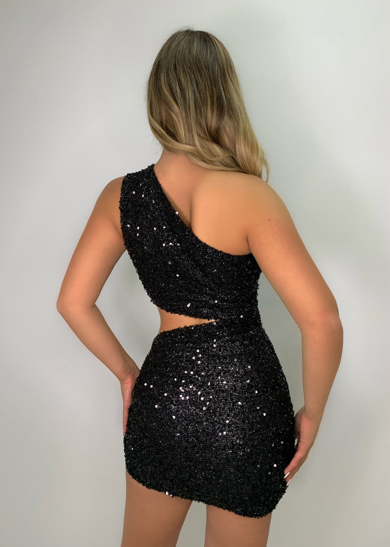 Shooting Star Cut Out Sequin Dress ...